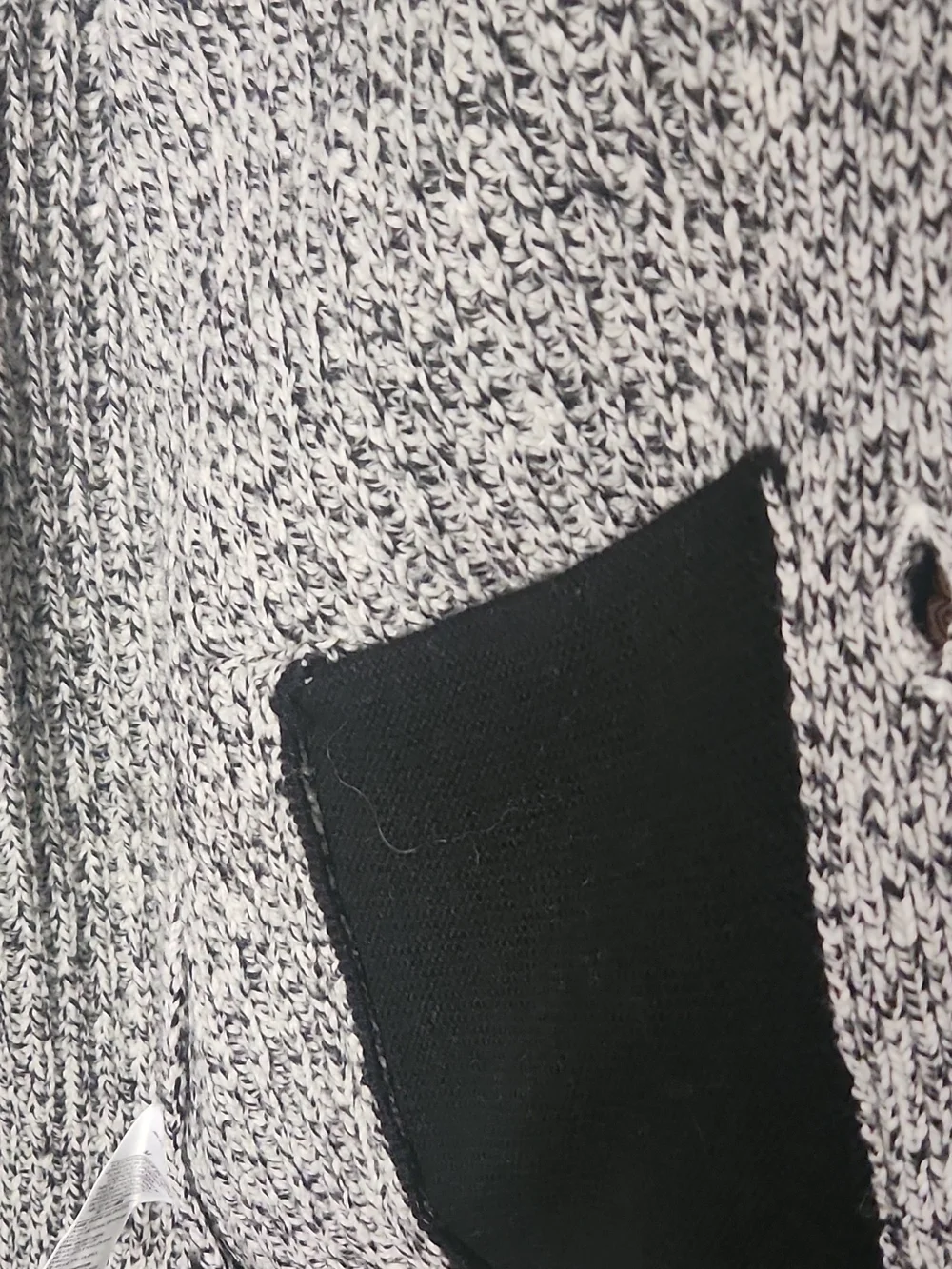 Banana Republic Men’s Black and Gray Marled Shawl Collar Cardigan